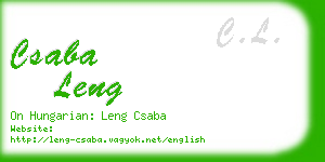 csaba leng business card